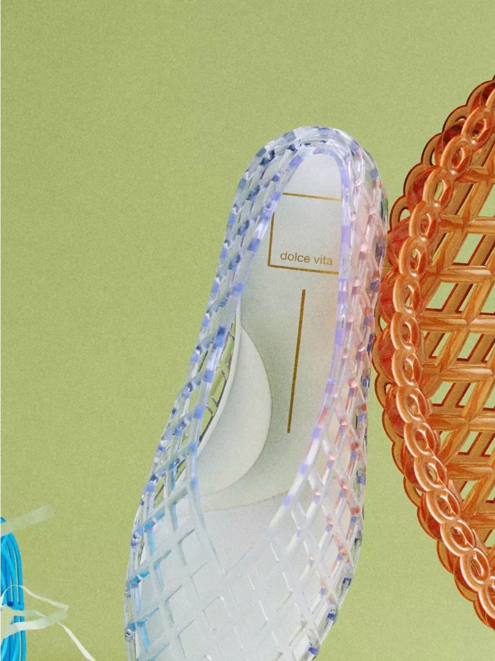 Dolce Vita Clear Jelly Woven Ballet Flat - Size 10